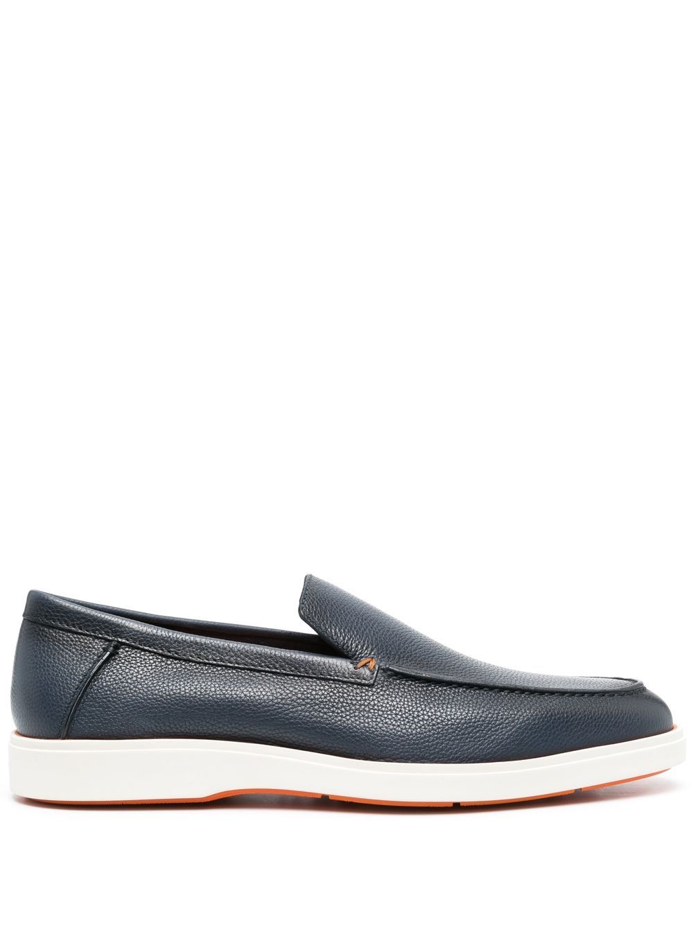 

Santoni panelled calf-leather loafers - Blue