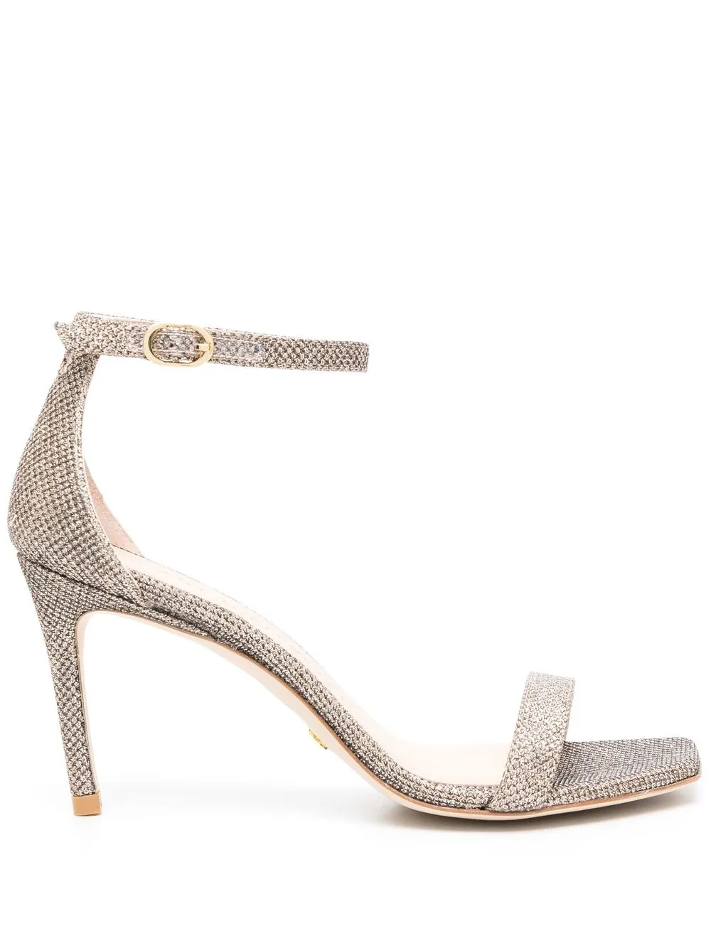 

Stuart Weitzman SimpleCurve 50mm glitter sandals - Neutrals