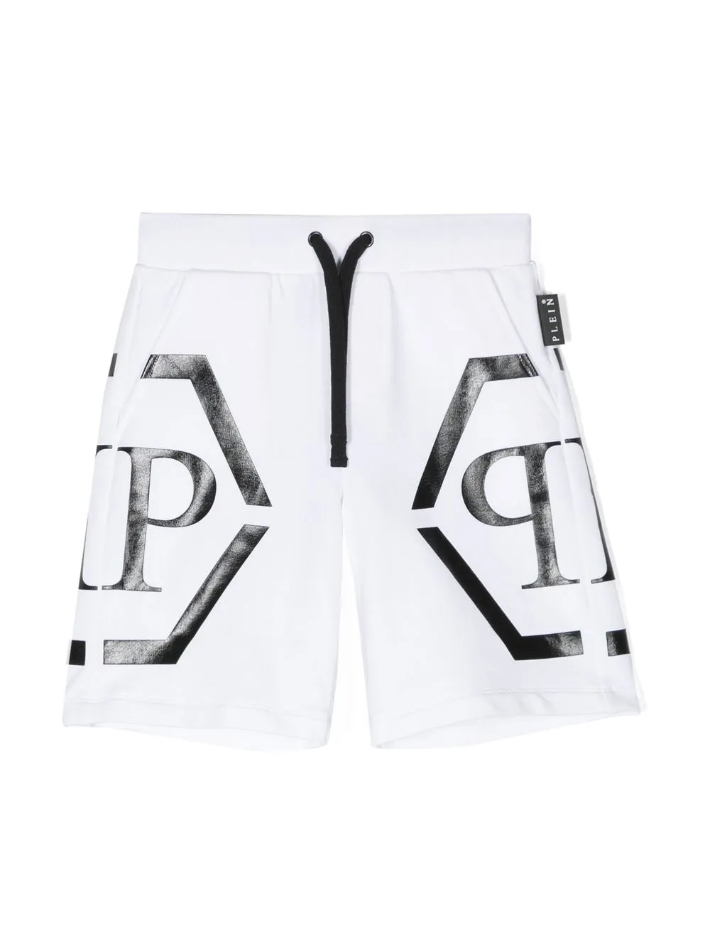 

Philipp Plein Junior logo-print detail shorts - White