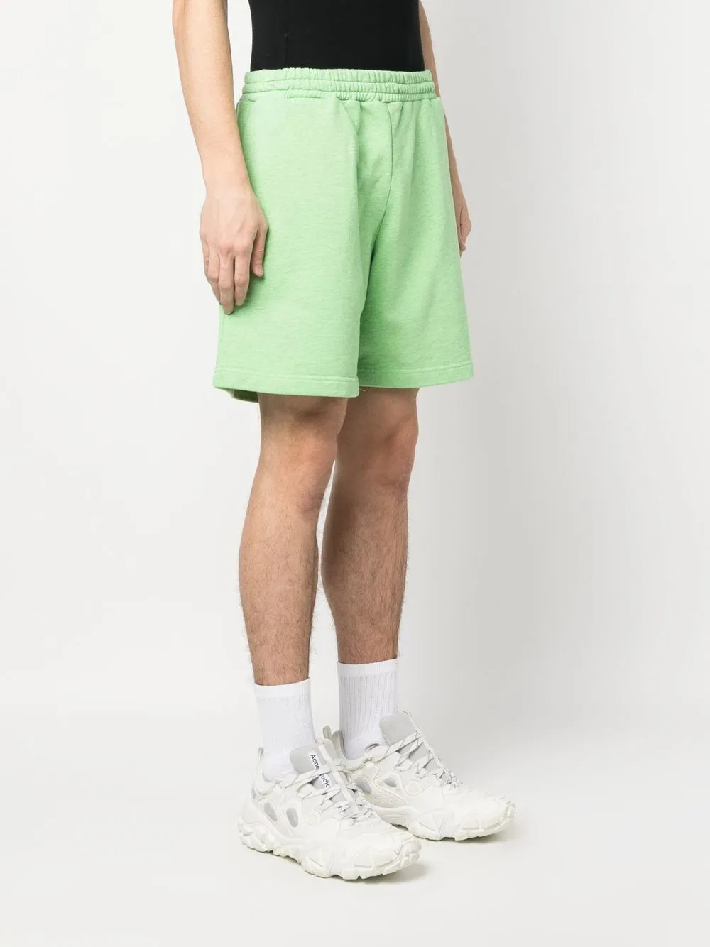 Msgm Shorts Mit Logo-stickerei In Green