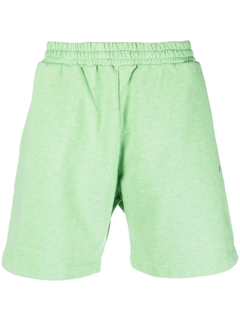 MSGM embroidered-logo cotton shorts | Green | Image 1
