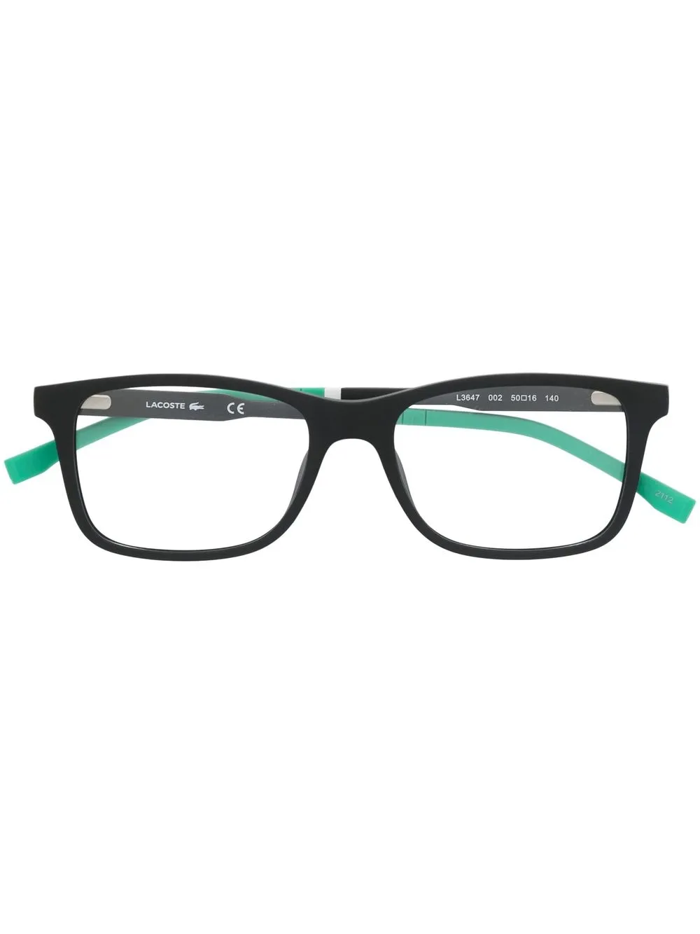 

Lacoste colour-block rectangle-frame glasses - Black