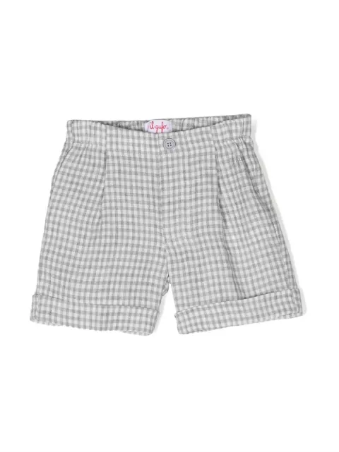Il Gufo gingham-check print shorts