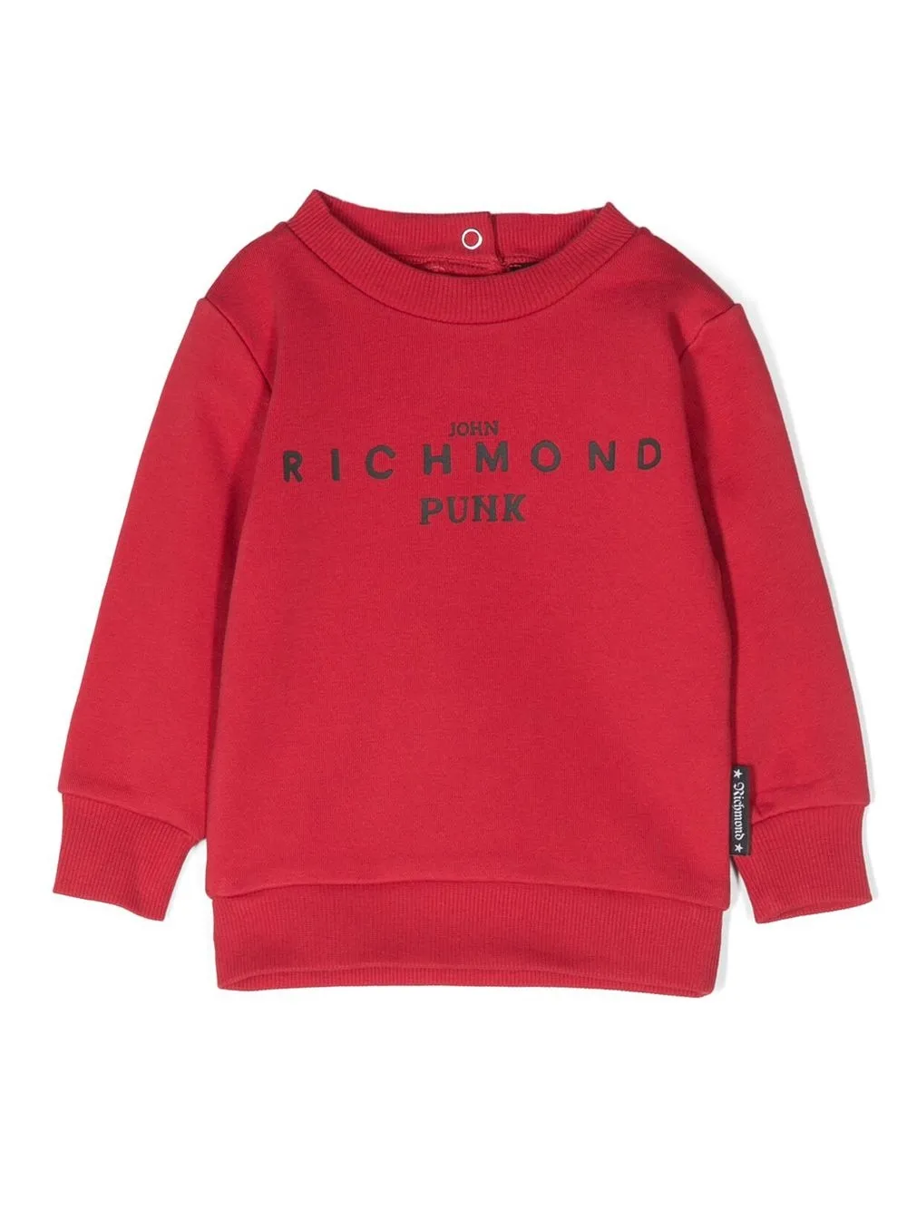 

John Richmond Junior sudadera con logo estampado - Rojo