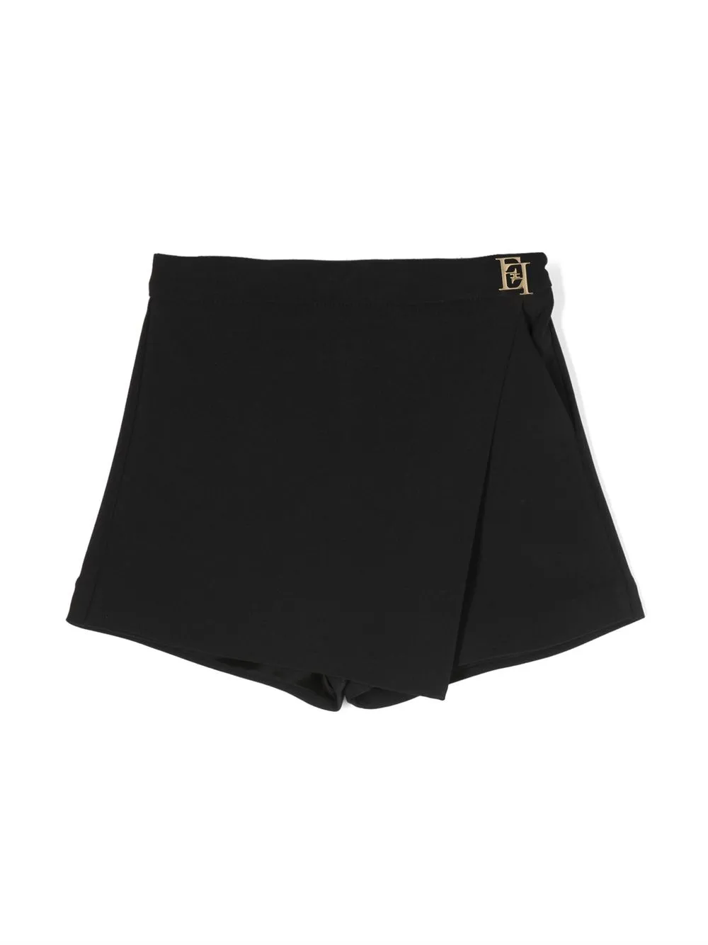 

Elisabetta Franchi La Mia Bambina side logo-plaque detail shorts - Black