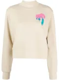 Palm Angels graphic-print long-sleeve sweatshirt - Neutrals