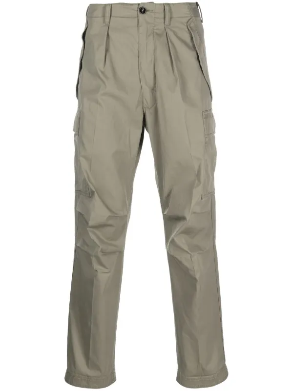 Tom Ford - White Leather Drawstring Cargo Jogger