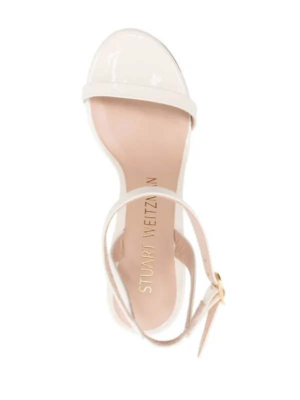 White patent hot sale leather sandals