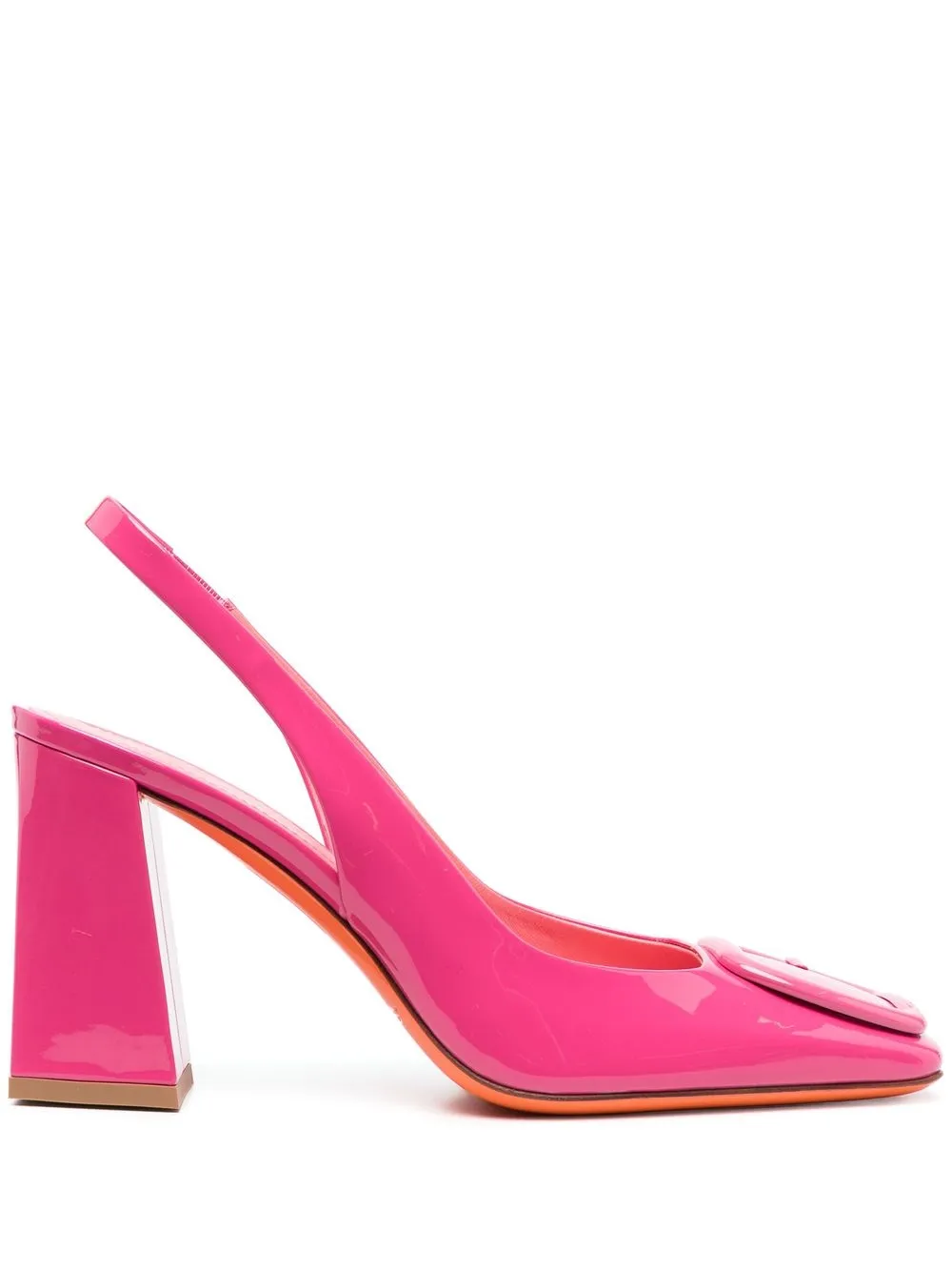 

Santoni elastic-strap calf-leather pumps - Pink