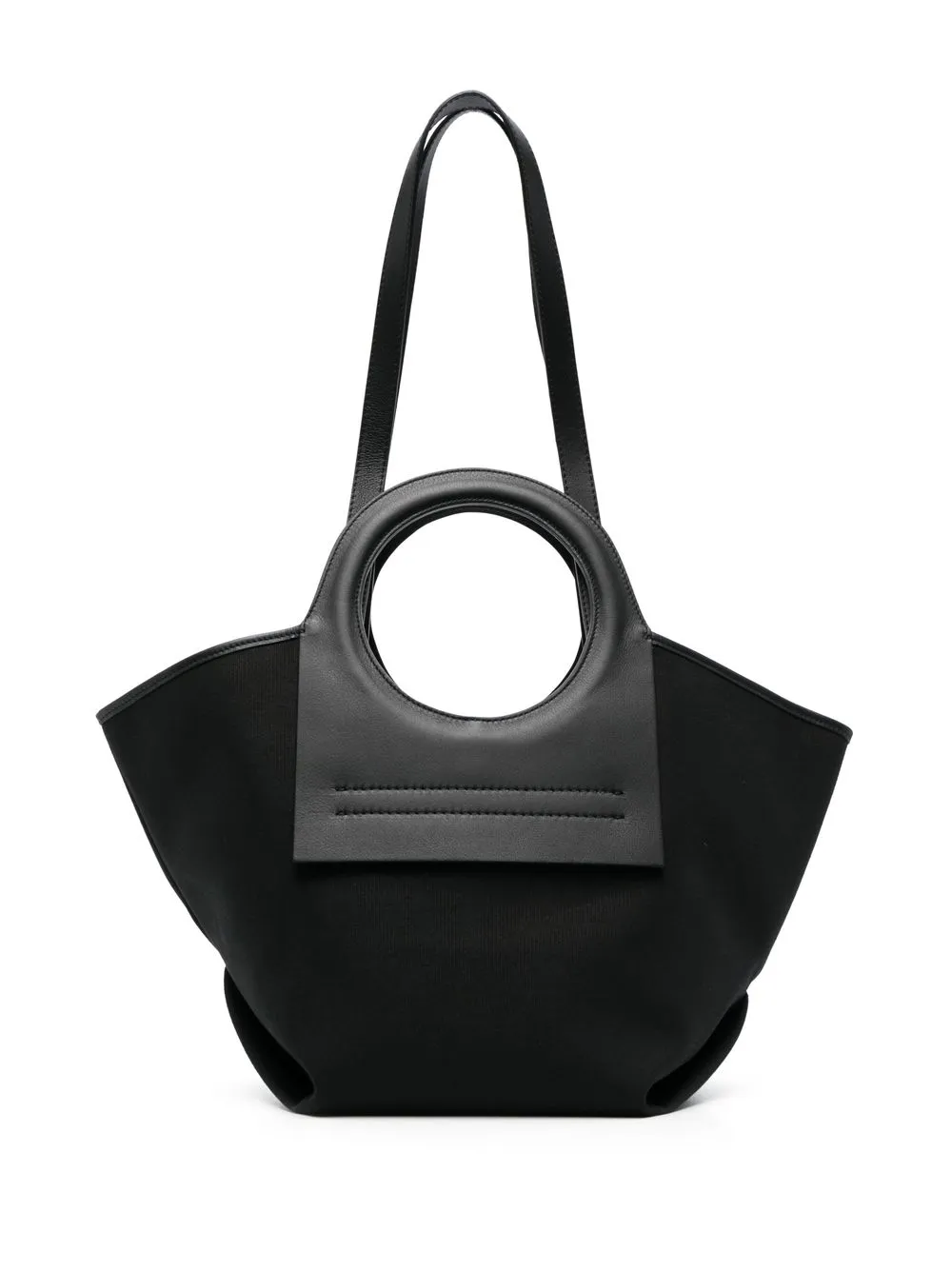 

Hereu circular-handles leather tote bag - Black