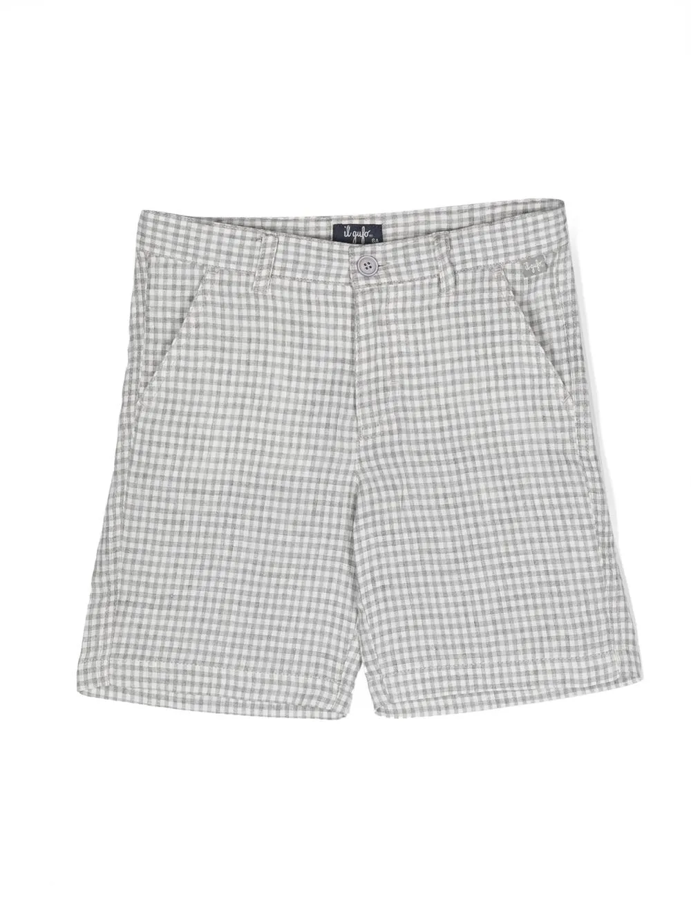 

Il Gufo gingham-check print shorts - Grey