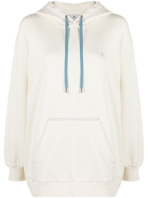 ETRO embroidered-logo cotton hoodie Women