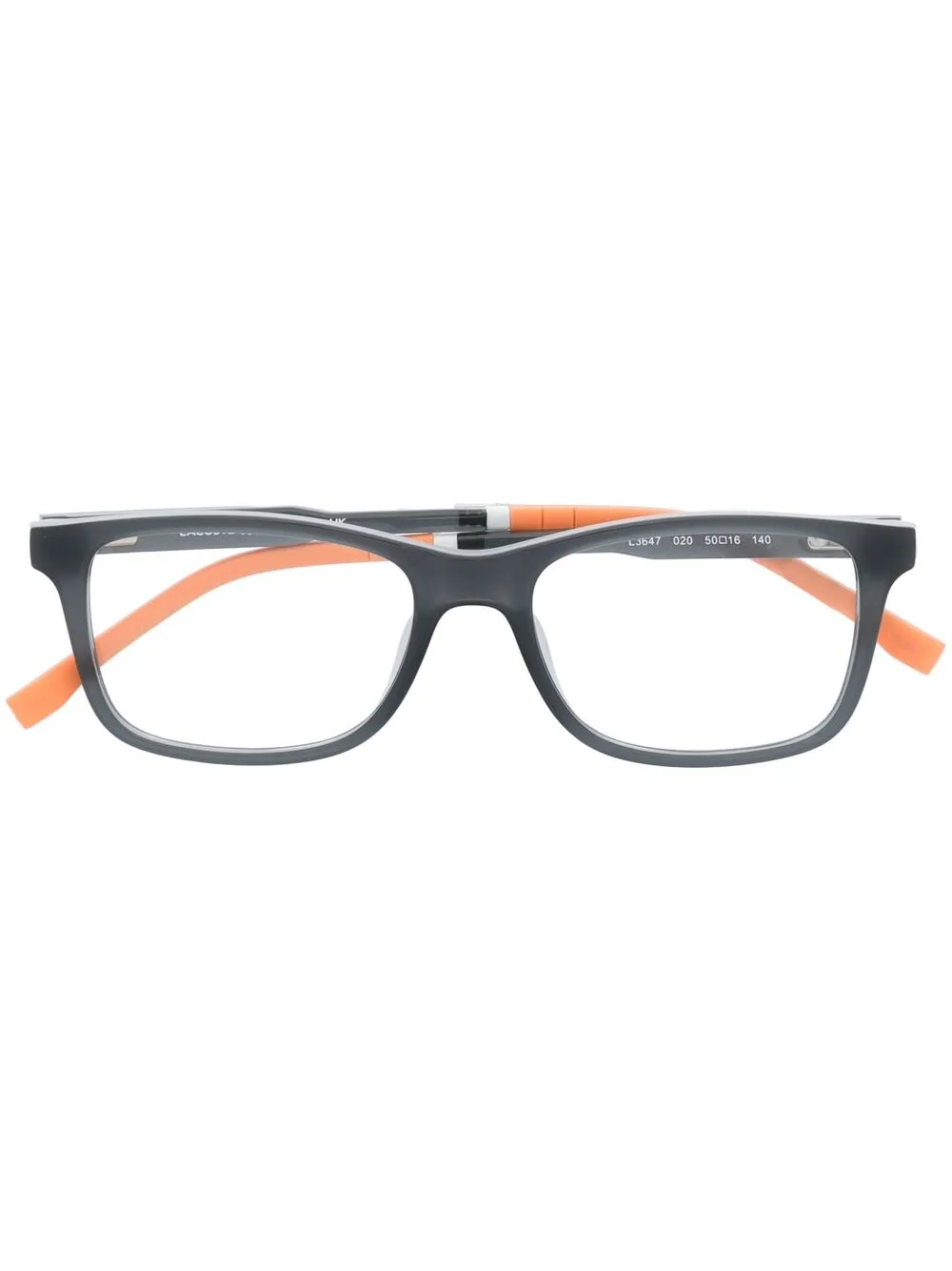 

Lacoste colour-block rectangle-frame glasses - Grey