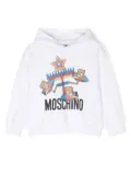 Moschino Kids graphic-print long-sleeve hoodie - White