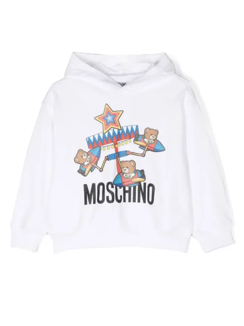 Moschino Kids graphic-print long-sleeve hoodie