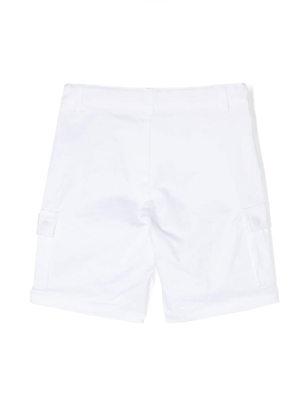 Shop Moschino Sailor-teddy Cargo Shorts In White