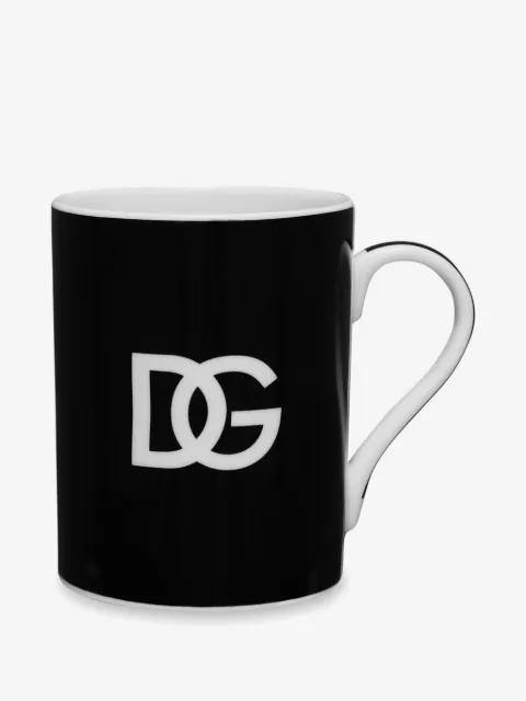 Dolce & Gabbana taza de porcelana con estampado DG