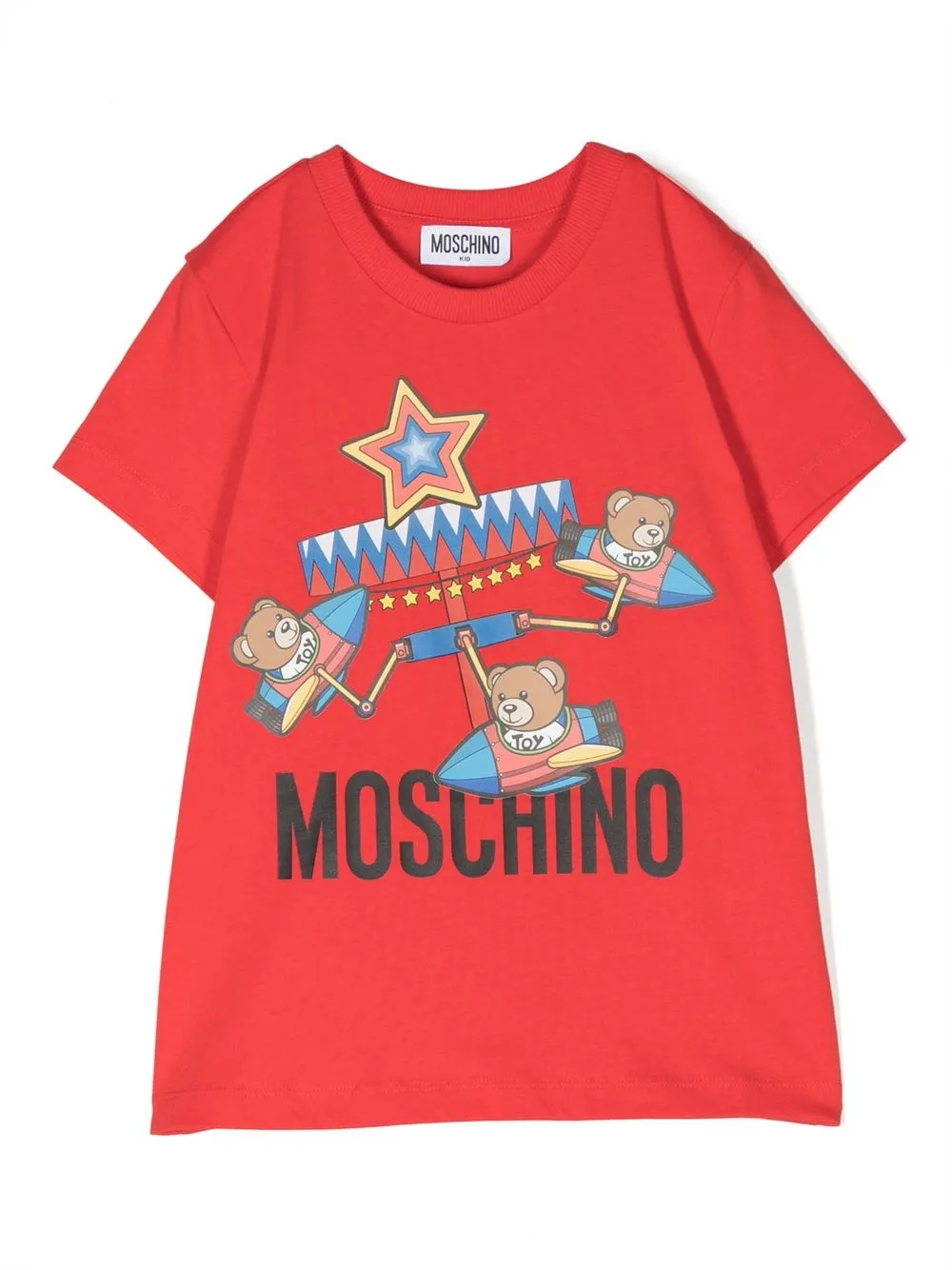 

Moschino Kids teddy print T-shirt - Red