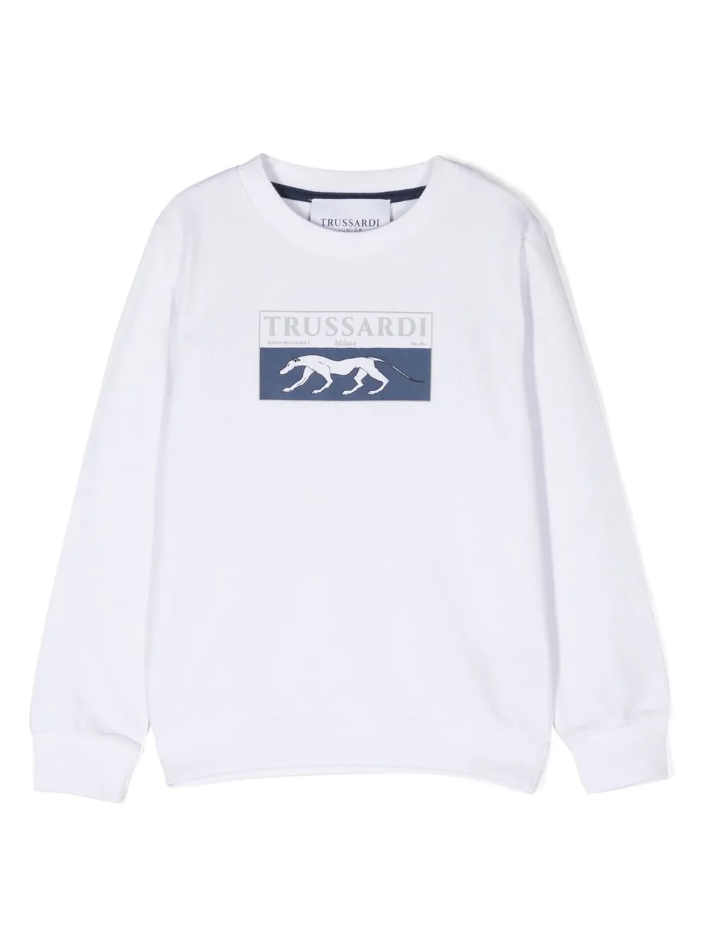 

TRUSSARDI JUNIOR logo-print sweatshirt - White