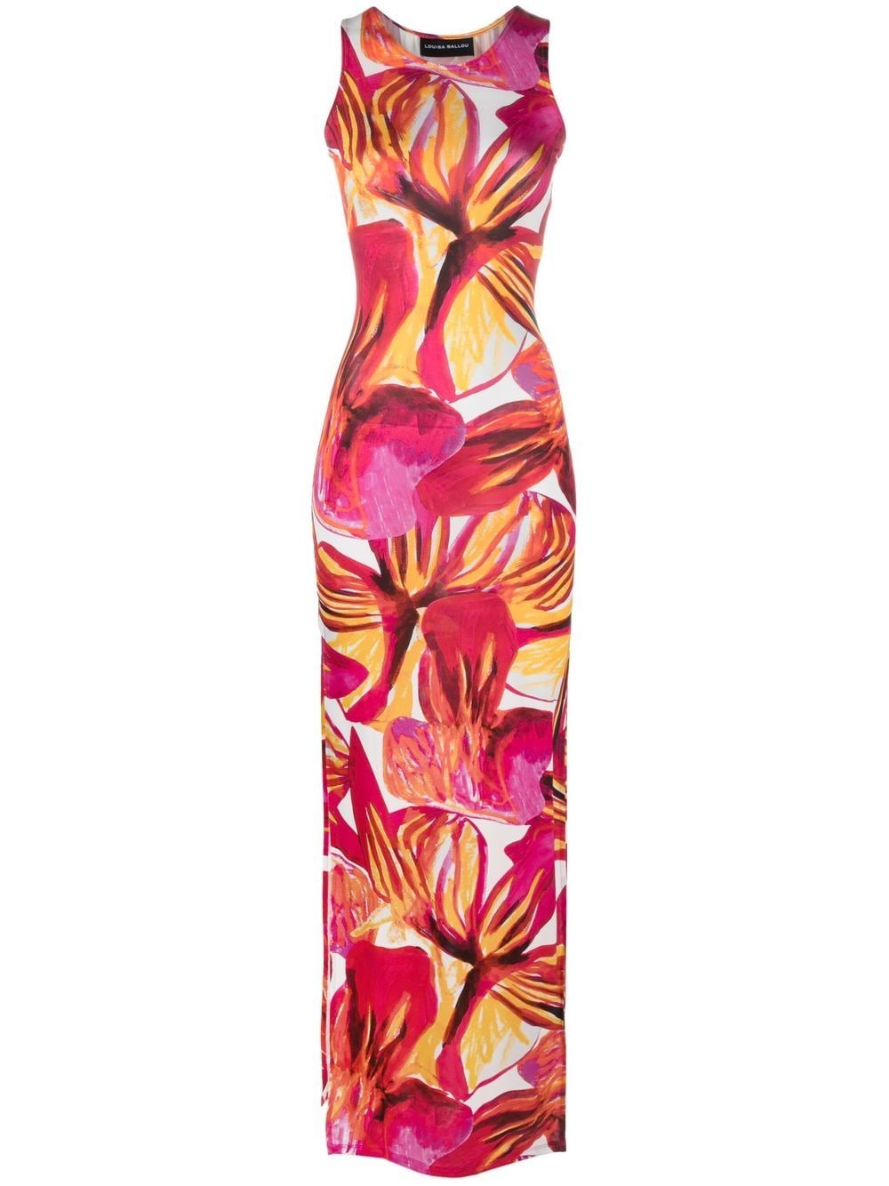 LOUISA BALLOU SLEEVELESS PRINTED MAXI DRESS