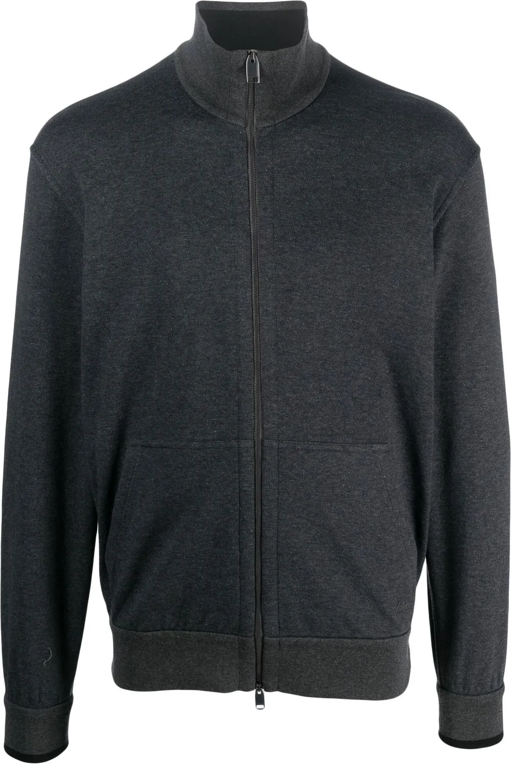 

Brioni zip-up high-neck sweatshirt - Grey