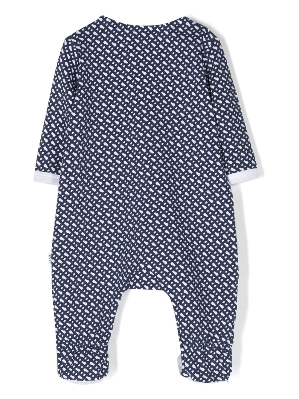 BOSS Kidswear Romper met logoprint - Blauw