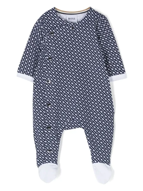BOSS Kidswear logo-print cotton-blend body