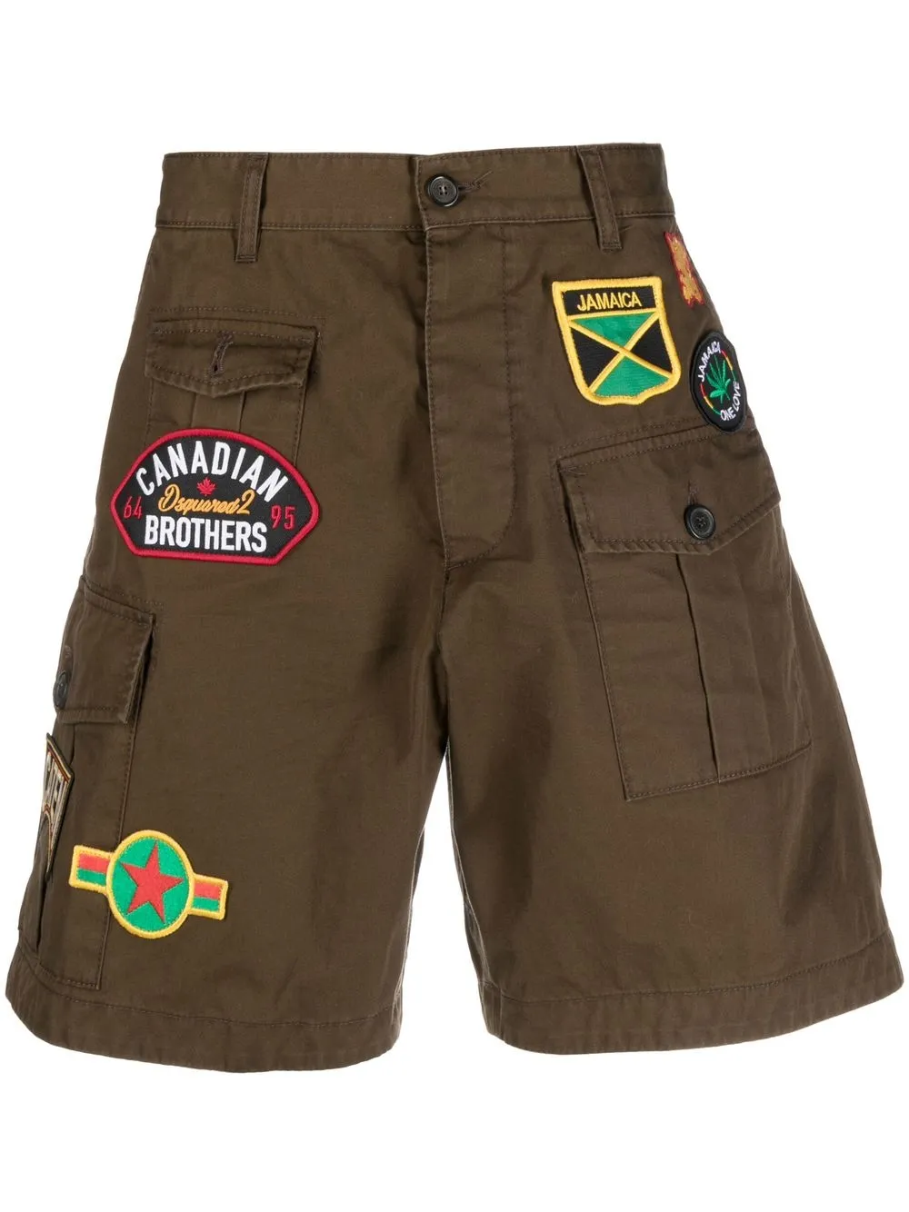 

Dsquared2 patch-detail cargo shorts - Brown