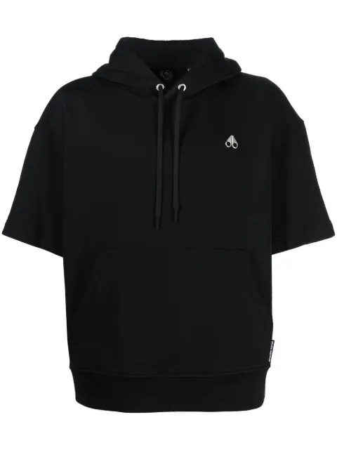 Moose Knuckles - logo-plaque detail hoodie