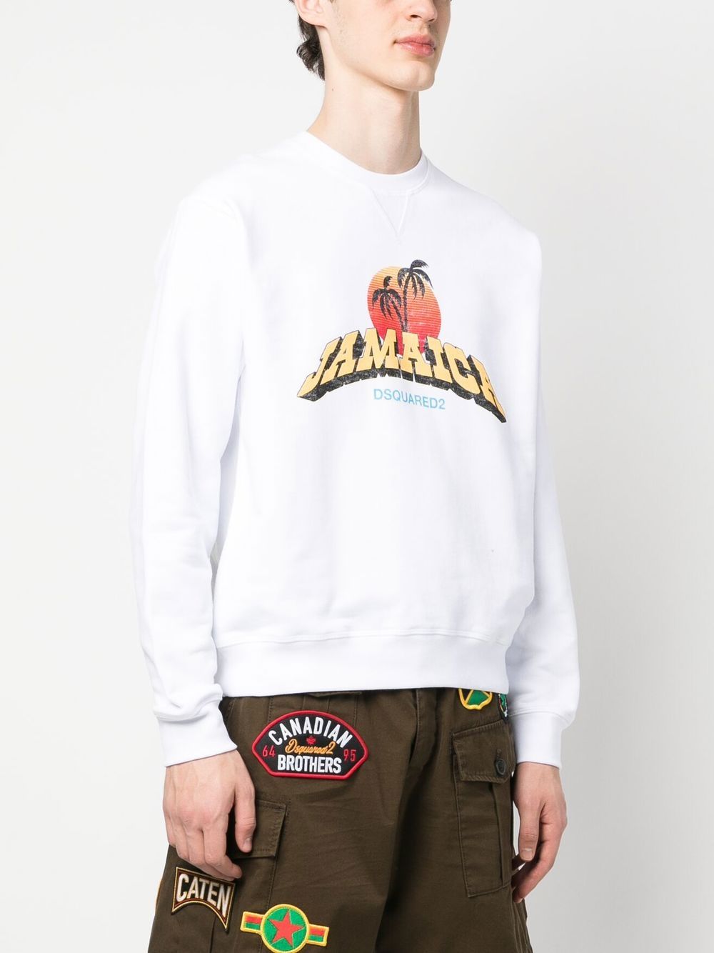 DSQUARED2 graphic-print cotton sweatshirt Men