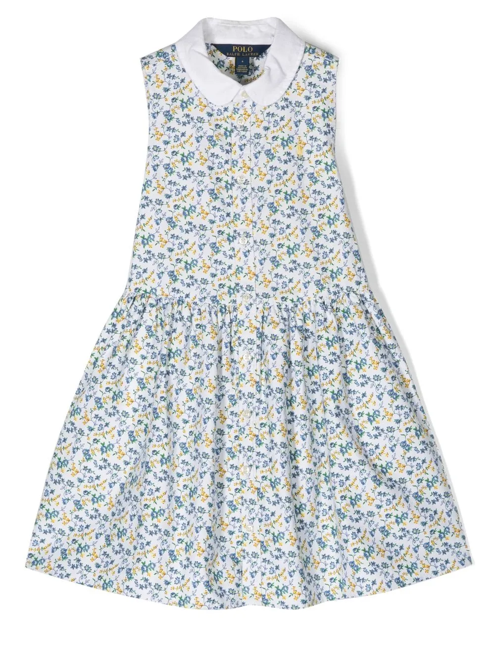 

Ralph Lauren Kids floral-print shirt dress - White