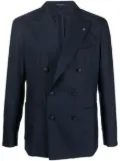 Tagliatore double-breasted cashmere blazer - Blue