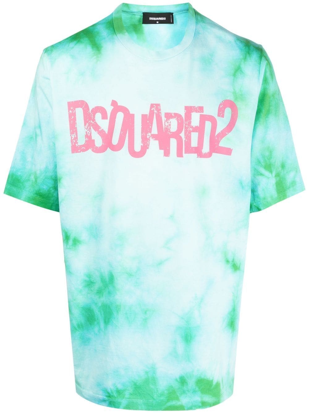 

Dsquared2 logo-print tie-dye T-shirt - Blue