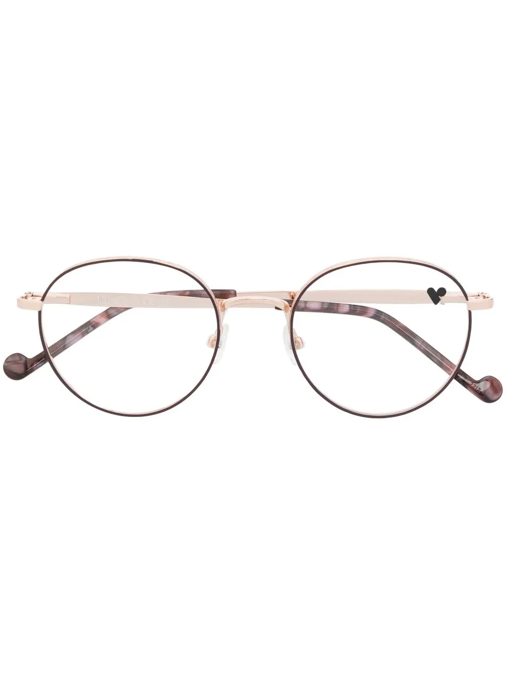 

LIU JO round-frame metal glasses - Pink