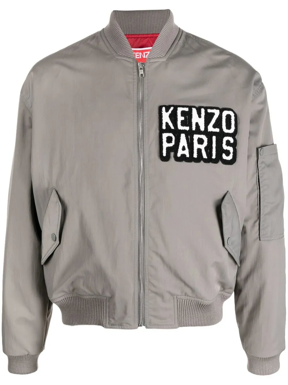 logo-patch bomber jacket