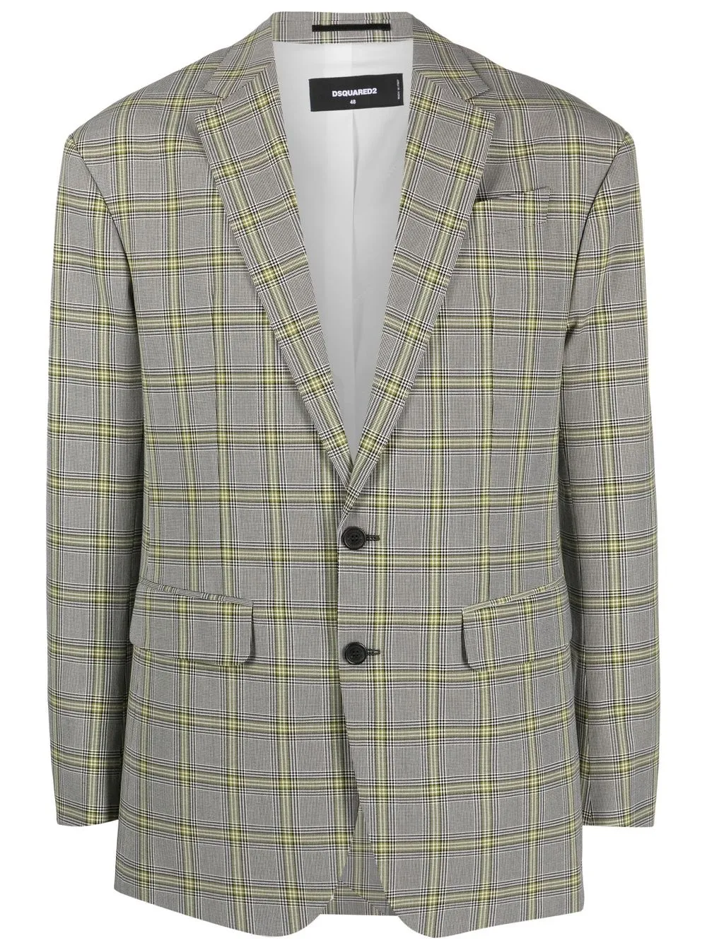 

Dsquared2 single-breasted checked blazer - Grey