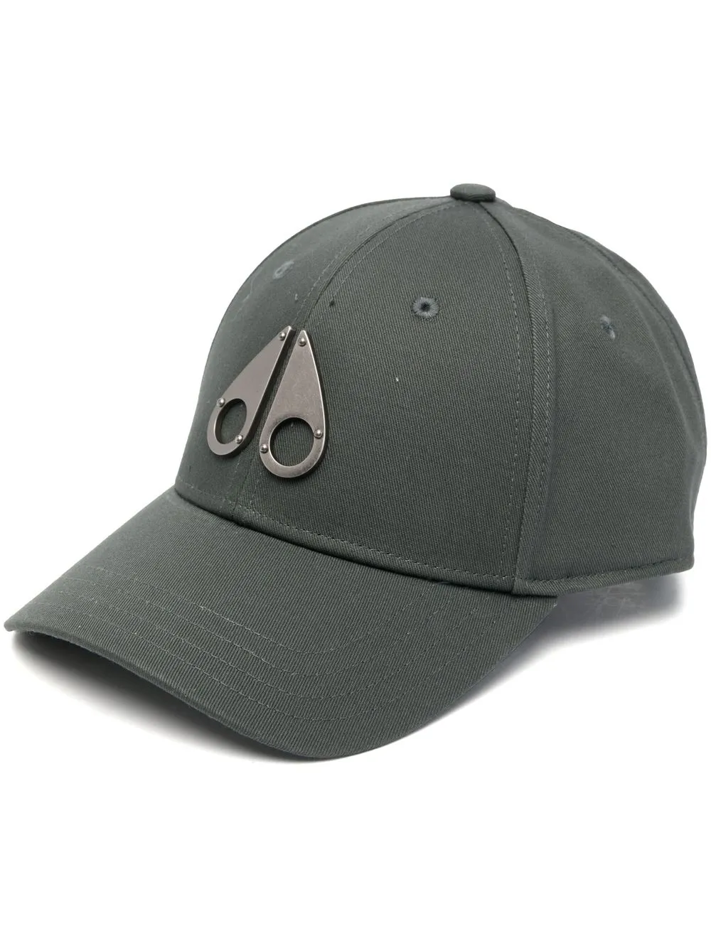 

Moose Knuckles logo-plaque cotton cap - Grey