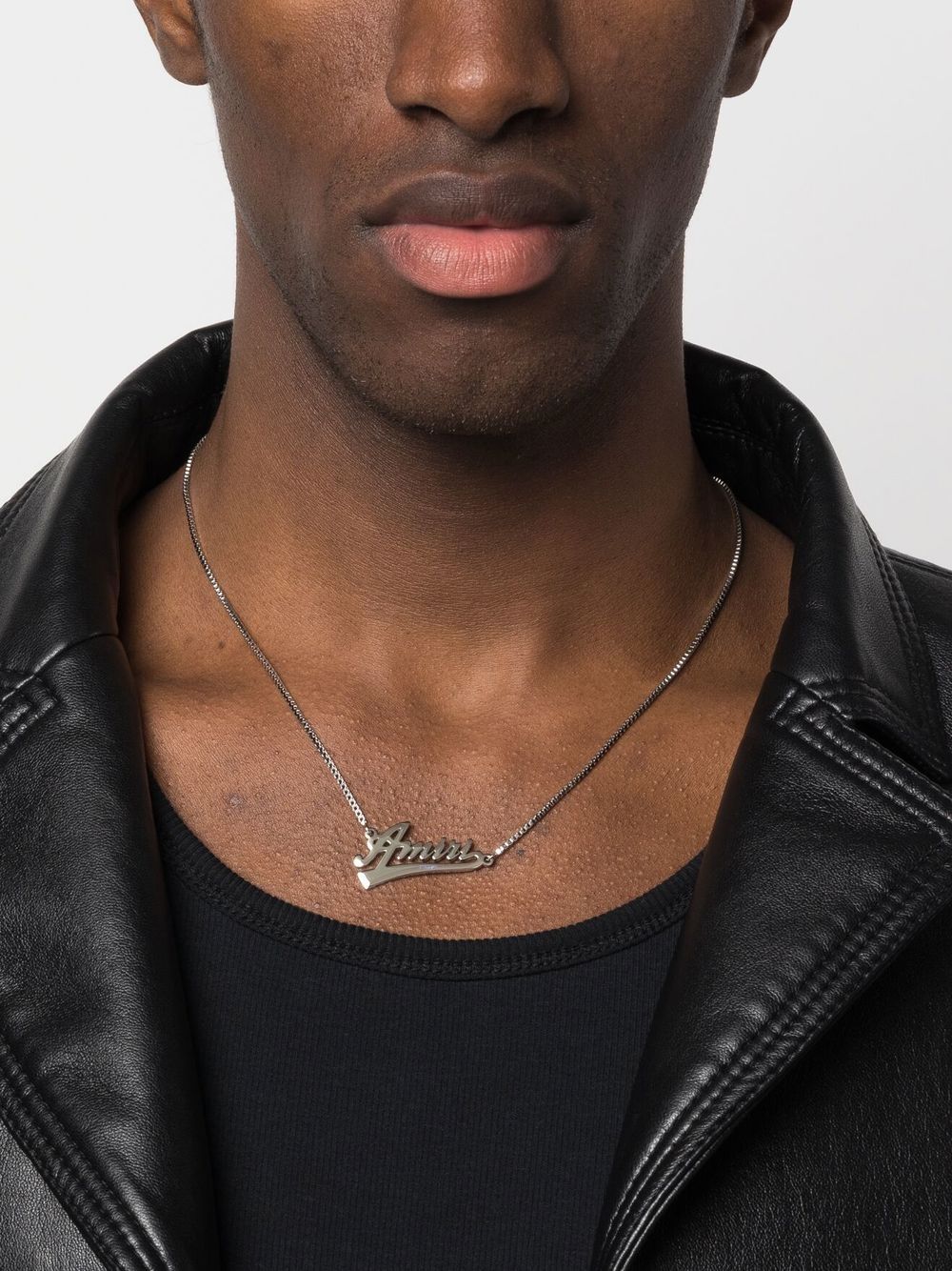 AMIRI logo-charm Detail Necklace - Farfetch