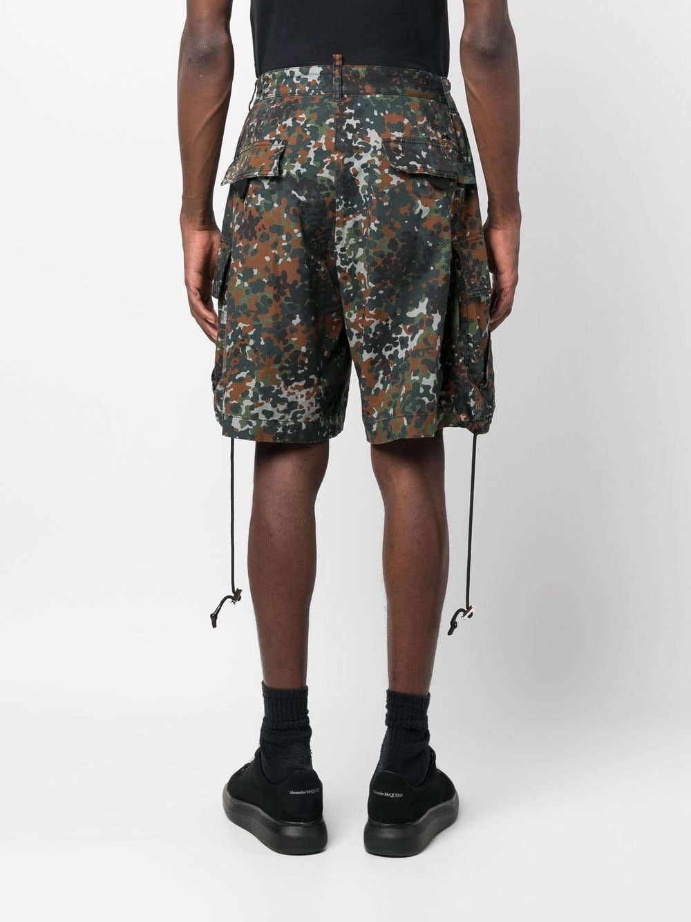 Shop Dsquared2 Camouflage-print Cargo Shorts In Green