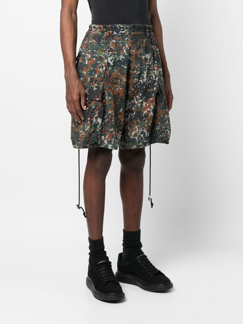 Shop Dsquared2 Camouflage-print Cargo Shorts In Green