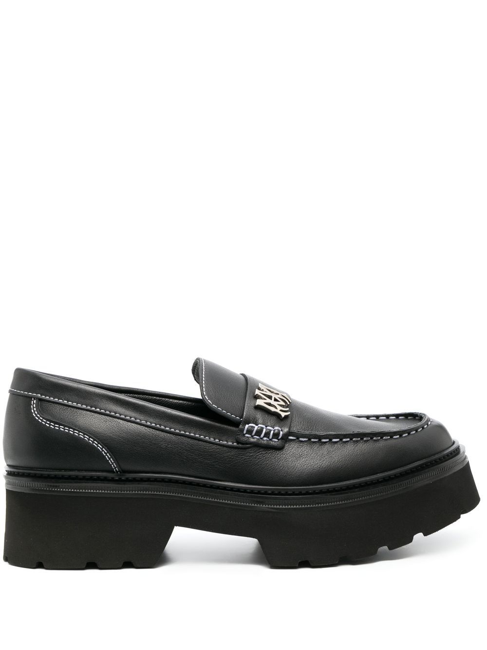 

AMIRI logo-plaque chunky leather loafers - Black