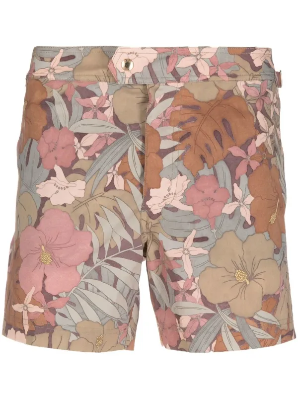 TOM FORD floral-print Deck Shorts - Farfetch