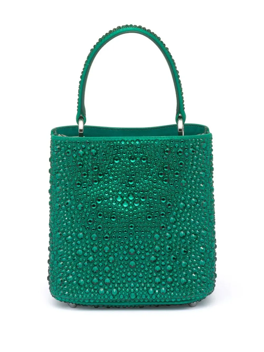 Prada Panier shopper verfraaid met kristallen - Groen