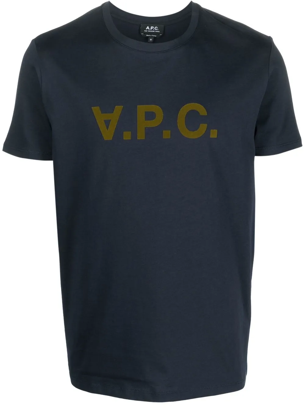 

A.P.C. logo-print cotton T-shirt - Blue