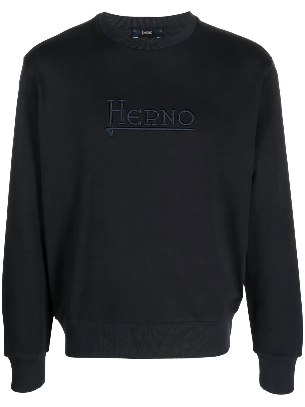 Herno Embroidered-logo Detail Sweatshirt In Blue