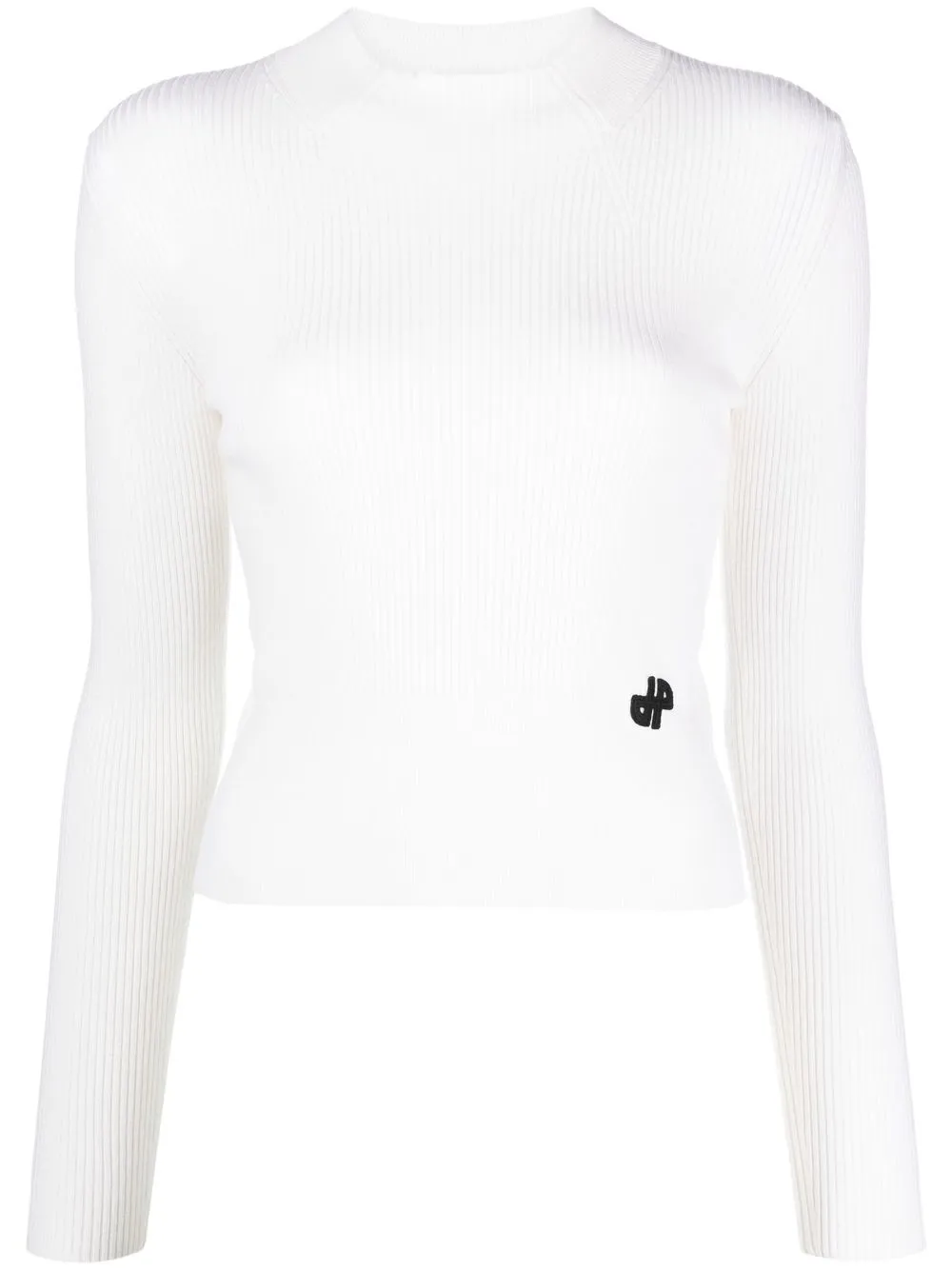 

Patou logo-patch long-sleeve top - White