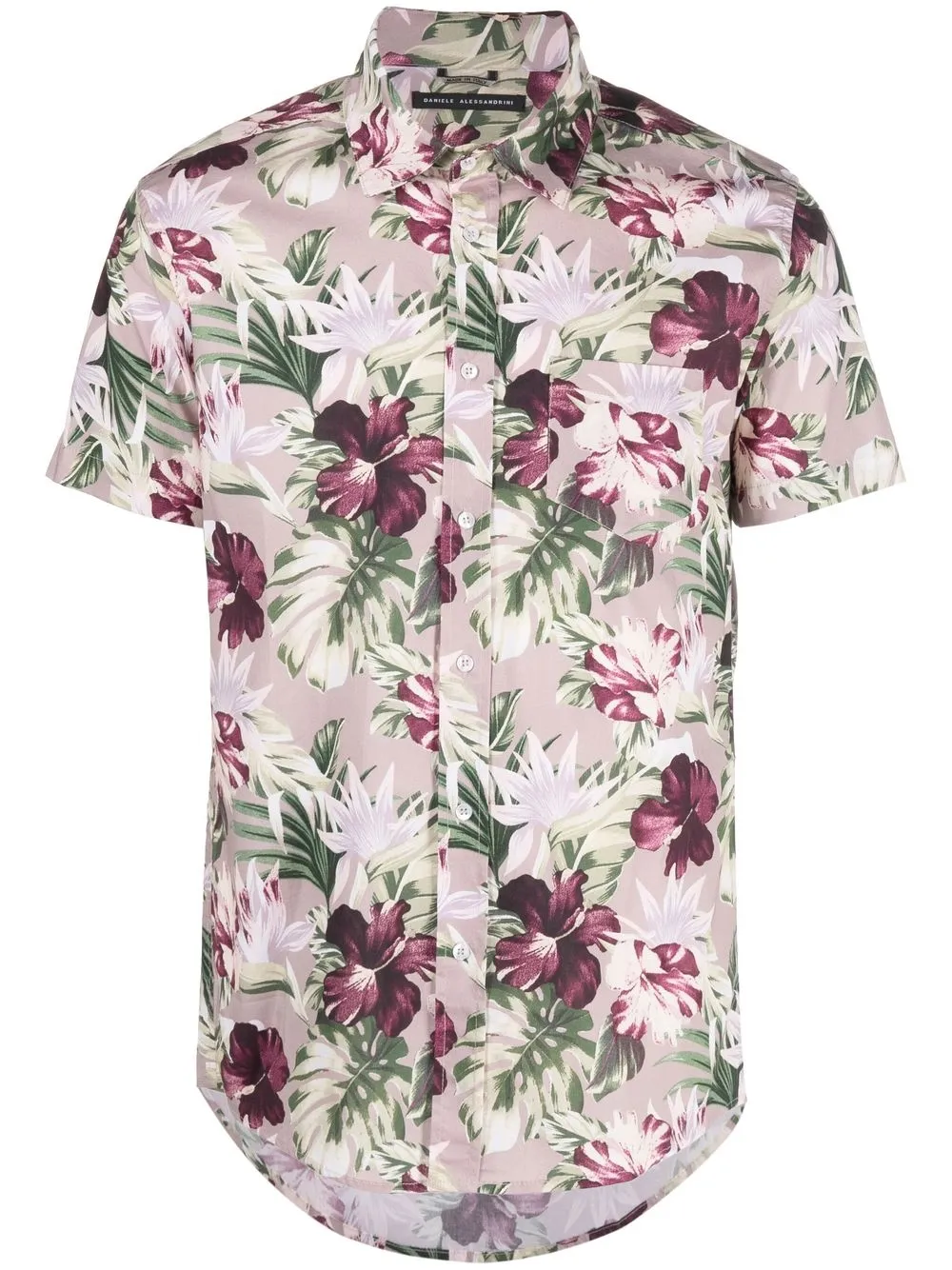 

Daniele Alessandrini short-sleeve floral print shirt - Purple