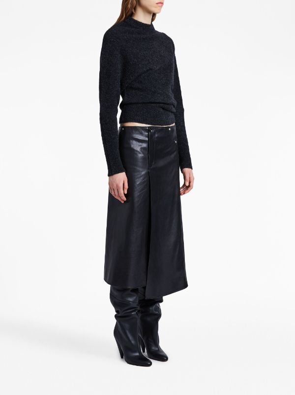 Proenza Schouler Asymmetric A line Leather Skirt Farfetch