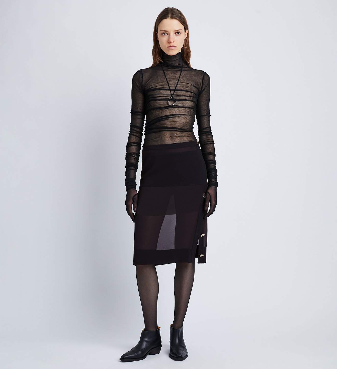 Lightweight Chiffon Panel Skirt