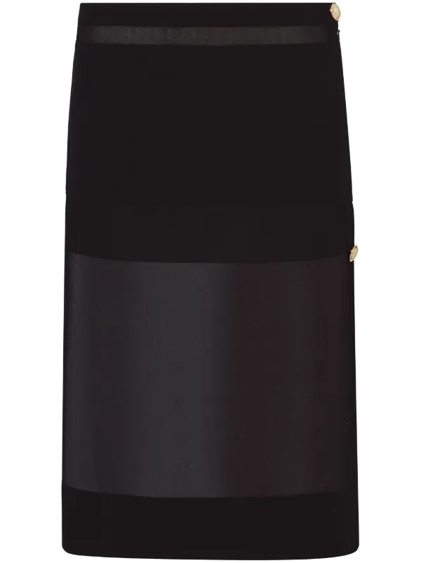 Proenza Schouler Semi-sheer Chiffon Skirt in Black